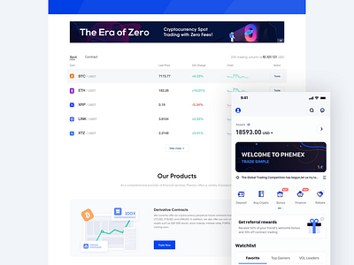 Phemex App app design illustration ui