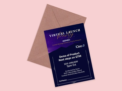 Launch party invitation card design brand identity branding design graphic design illustration logo typography vector