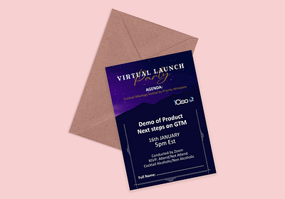 Launch party invitation card design