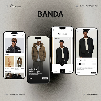 Clothing Brand Application app design application clothing brand application design design inspiration fashion figma figma design ui ui design uiux designer user experience user interface