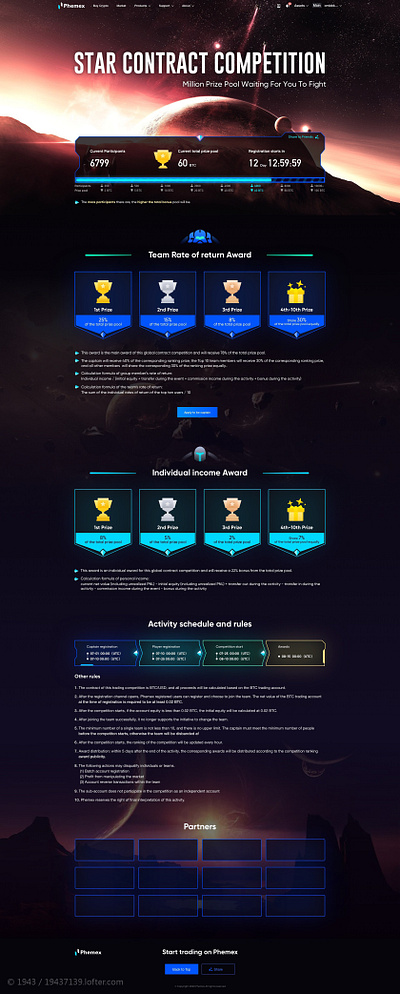 Star Contract Competition design illustration ui website