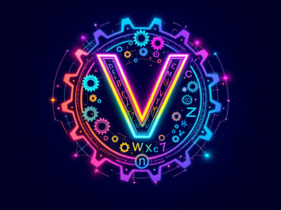 V alphabet Logo logo