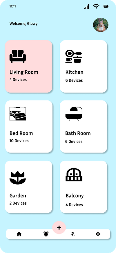 Daily UI Day 21- Prompt: Home Monitoring Dashboard ui