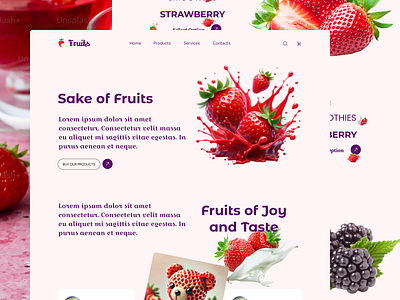 Fruit Sake Website Design ui