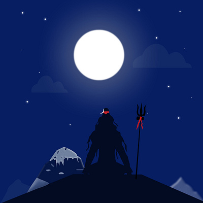 Lord Shiva | Digital illustration adobe illustrator art digital art digital design digital illustration graphic design illustration lord shiv meditation religion vector yoga