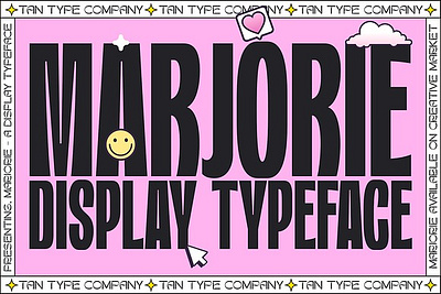 TAN - MARJORIE 80s 90s display type display typeface modern type retro type tan marjorie