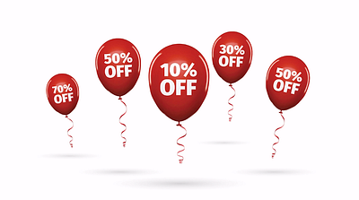 Discount Balloons | Promotional Animation festive