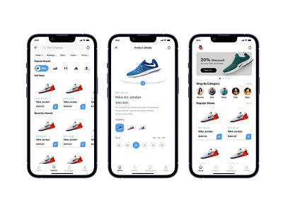 Shoes Purchase App Design ui