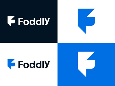 Foddly - Tech Logo Design ai branding computer design f future futuristis icon identity letter logo logo design logodesiggn logodesign logodesigner logotype saas software startup technology