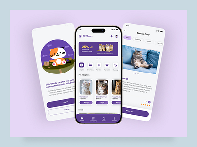 PetCare Mobile App figma mobile app product design ui ui ux