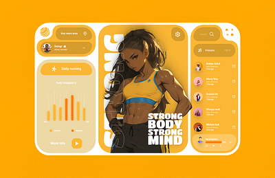 Futuristic Workout WebApp UI branding graphic design ui