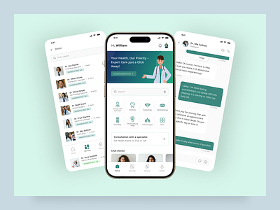 Online Doctor Mobile App apps design ui figma mobile app ui ui ux