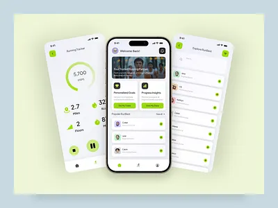 Running Tracker Mobile App app prototype apps design app mobile mobile app design mobile interface ui ui ux uiux design