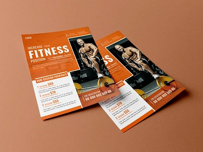 Gym and Fitness Flyer Design Template a4 a4 flyer body branding business exercise fitness fitness flyer design flyer flyer design flyer template gym gym flyers gymnasium marketing print promotion template trainers workout