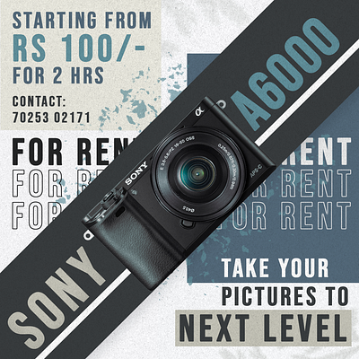 Camera-for-Rent Poster Design design graphic design posters