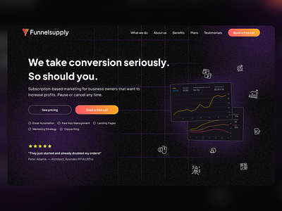 Funnelsupply - Digital Marketing Agency Website agency website branding business copywriting design digital marketing email automation email marketing home page landing page landing page design marketing strategy modern website paid ads ui ux web web design website website design