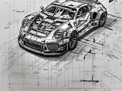 Revolutionizing creativity with technology! 🚗✨ 3d aiartcreation animation automotiveart blueprintanimation branding creativeprocess digitalartistry dynamicdesign freepikai graphic design innovationinart logo motion graphics porsche911gt4 ui