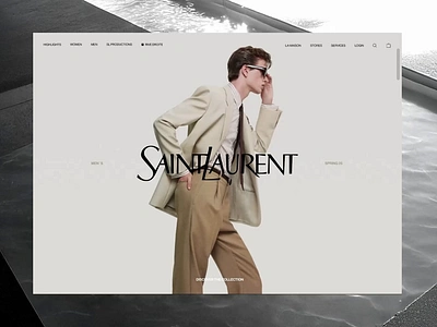 YSL Men’s Spring ’25 Collection [Conceptual Exploration] awwwards branding figma ui ui concept ux ux design web design ysl