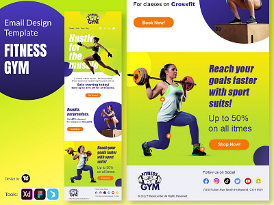 Fitness GYM Sale branding email email design email marketing graphic design logo ui uiux ux web web design