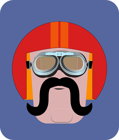 biker :: doodle #1221.2tasche biker doodle goggles helmet illustration noise shunte88 stash striped helmet stripes vector