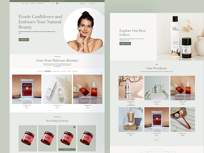 Skin Care Product Website UI Design. ecomarce helth product skin skincare skinproduct ui uidesign uiux website website design webui