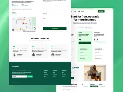 Finitex Saas Template creative design framer fresh saas template ui website design