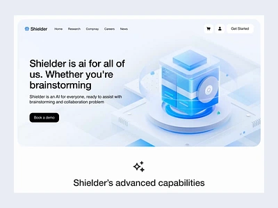 Shielder - AI Solution Website ai ainnovation aipowered aisolutions aitechnology aitrends animation artificialintelligence design machinelearning ui uiuxdesign userexperience ux webpage website