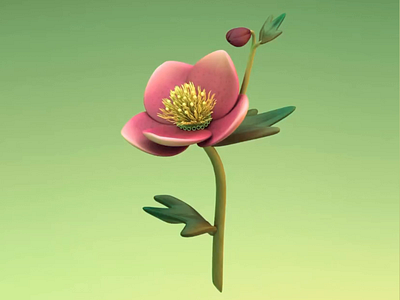 3D Helleborus Grace 3d 3d animated flower 3d animated video 3d animation 3d art 3d decor art 3d floral animation 3d flower 3d flowers 3d flowers for bouquets 3d helleborus 3d helleborus flower animation 3d video bouquet making floral shop game scene flower art gardening game scene helleborus flower micro living pink flower