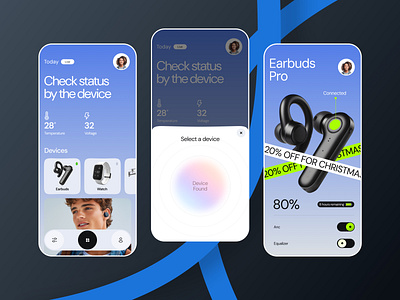 Smart Device Concept app design earbuds music smart device smart device concept ui ux