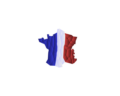 France Polygonal Flag Illustration awesome design graphic design illustration minimalist vector