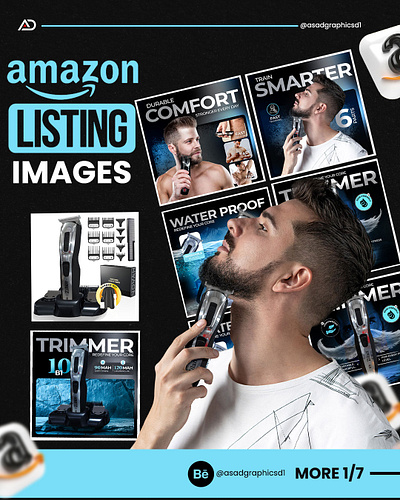 Amazon images design for trimmer branding graphic design logo motion graphics ui