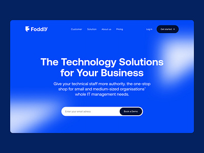 Foddly - Technology, Tech Website UI Design design website future hero page hero section home page innovation landing page modern saas software startup tech tech solutions technology ui web web design web site website website design