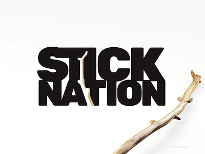 Wordmark - Stick Nation branding brandmark forest identity identity design illustration lettering logo logo design logodesign logos nature negative space outdoors simple stick wordmark