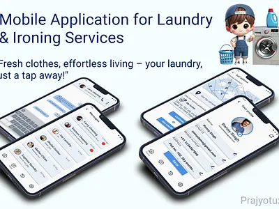 Mobile Application for Laundry & Ironing Services app design branding figma graphic design laundry laundry app laundry app design laundry app ui mobile app ui uiux ux