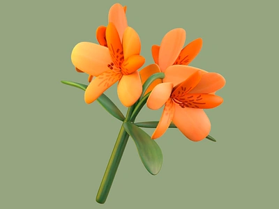 3D Alstroemeria flower 3d 3d alstroemeria 3d animation 3d art work 3d art work with flowers 3d floral art 3d floral detail 3d flower 3d flower art 3d flowers 3d flowers for bouquet making 3d lily 3d lily flower 3d visual blooming lilies bouquet making floral shop game scene gardening game scene micro living orange lily flower