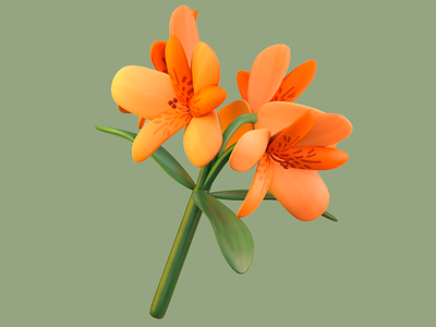 3D Animation of Alstroemeria flower 3d 3d alstroemeria 3d animation 3d art work 3d design 3d floral art 3d floral detail 3d flower 3d flower art 3d flowers 3d lily 3d lily flower 3d modeling 3d visual blooming lilies flower modeling micro living orange lily flower