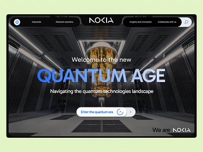 Nokia - Quantum Age branding dark figma hero section nokia quantum age ui