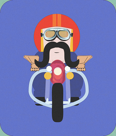 full on biker :: doodle #1221.1555 biker doodle illustration noise shunte88 vector