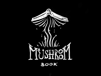 MUSHROOM book art book comma dot drawing font graphic graphicart illusion illustration logoart logoillustration logotype mushroom pages type