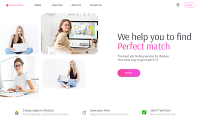 Part of a website for Fancy IT Connections job searching