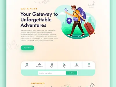 Travel Landing Page ui