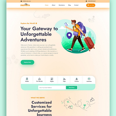 Travel Landing Page ui