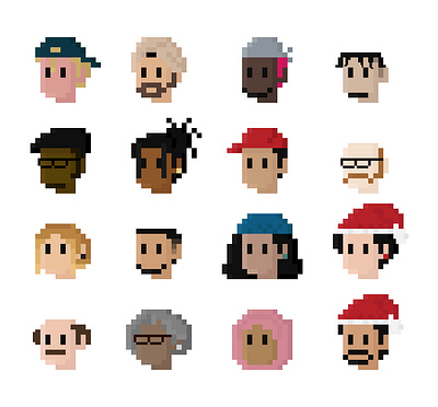 Pixel Profile(s)- 2 character design illustration pixel art ui