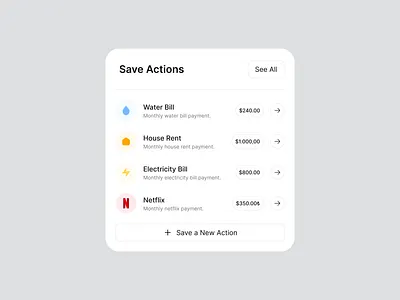 Save Actions / Card Design app cards figma mobileapp ui uidesign ux