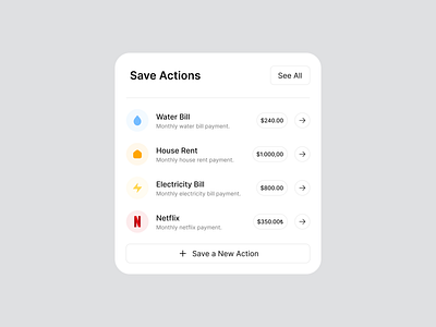 Save Actions / Card Design app cards figma mobileapp ui uidesign ux