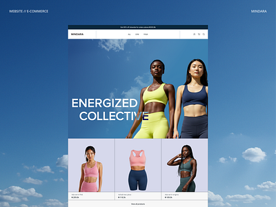 E-commerce website - Mindara lifestyle e commerce website ecommerce fitness website ui ui design web design web ui website design wellness website yoga