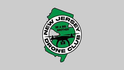 New Jersey Drone Club Logo Design adobe illustrator design freelance graphic designer graphic design logo logo design print design sticker design t shirt t shirt design typography vector