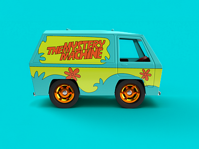 The Mystery Machine™ 3d branding graphic design