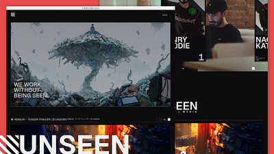 UNSEEN Gaming Studio Landing Redesign design landing page redesign ui unseen ux web page