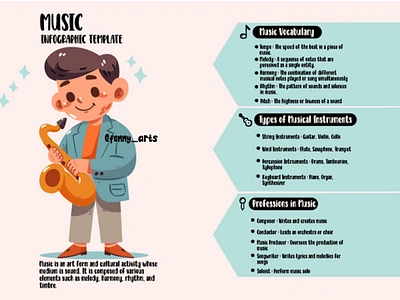 Music Infographic Template Elements arrangement celebration communicate content culture education elements event harmony infographic information instruments lesson melody music musical musician rhythm sound template